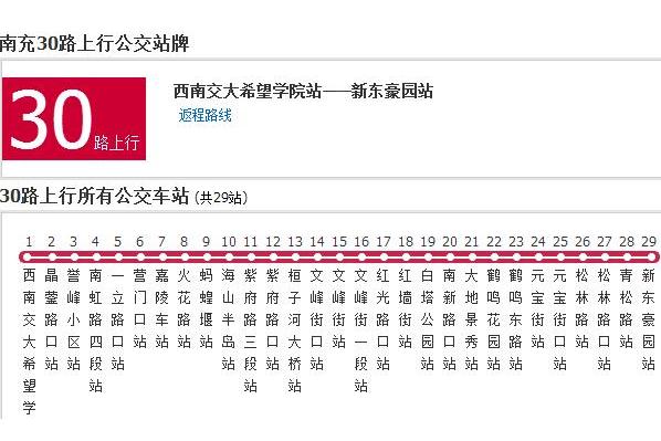 南充公交30路