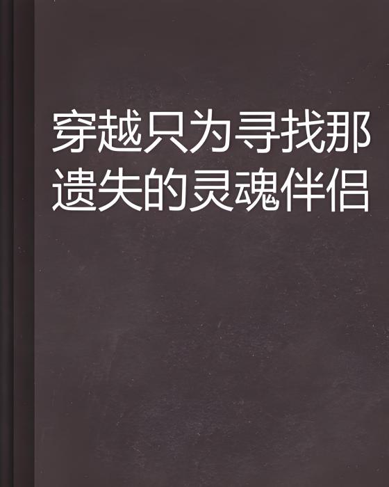 穿越只為尋找那遺失的靈魂伴侶