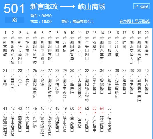 汕頭公交501路