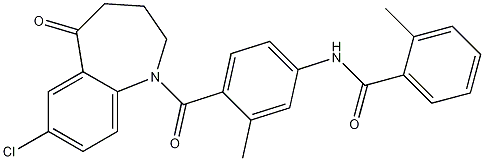 N-[4-[（7-氯-2,3,4,5-四氫-5-氧代-1H-1-苯並氮雜卓-1-基）羰基]-3-甲基苯基]-2-甲基苯甲醯胺