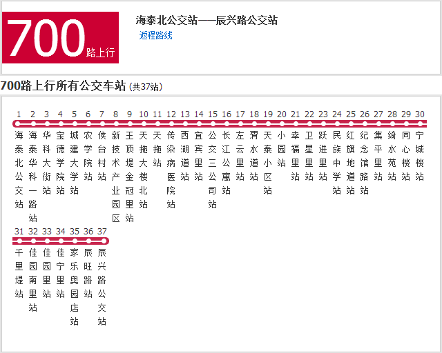 天津公交700路