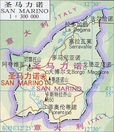 聖馬利諾地圖