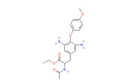 3,5-二氨基-4-（4-甲氧苯氧基）-N-乙醯-L-苯丙氨酸乙酯