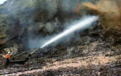 砂礦露天水力開採