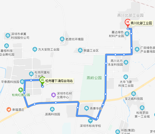 深圳公交B984路線路圖