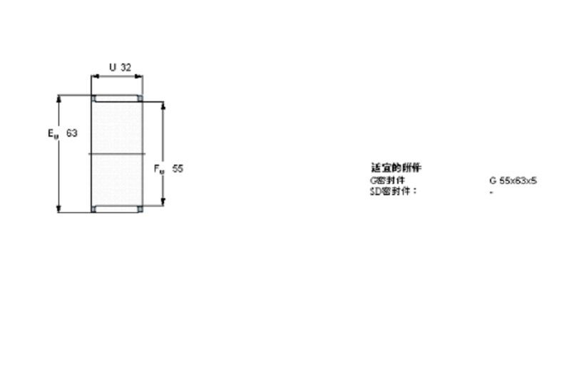 SKF K55x63x32軸承