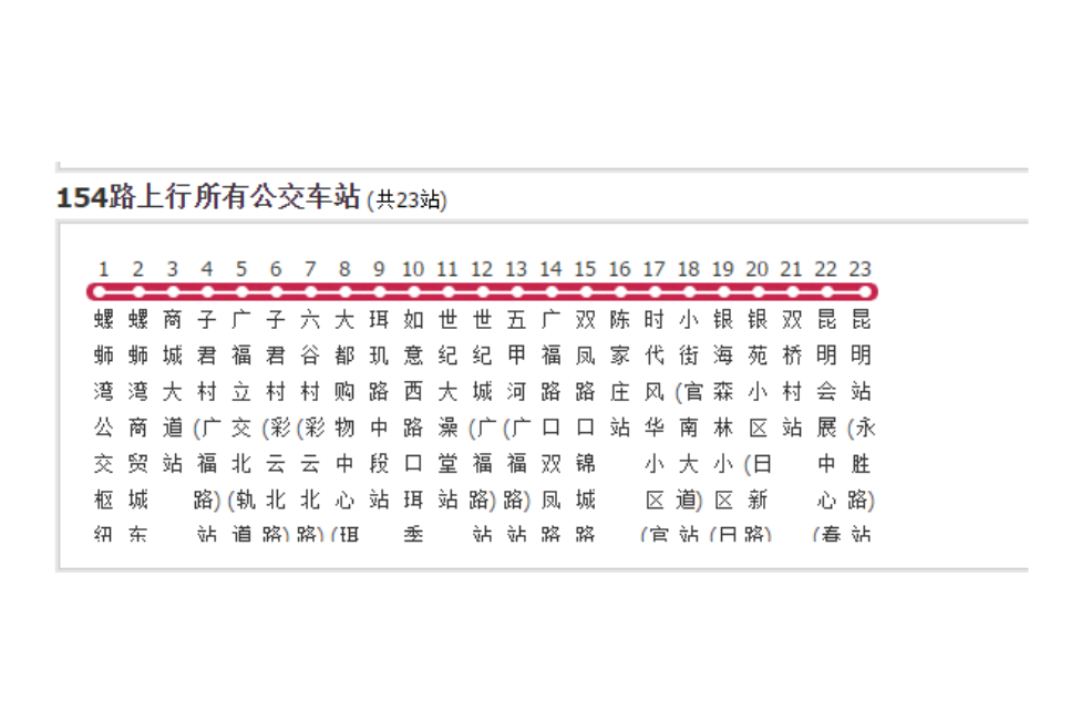 昆明公交154路