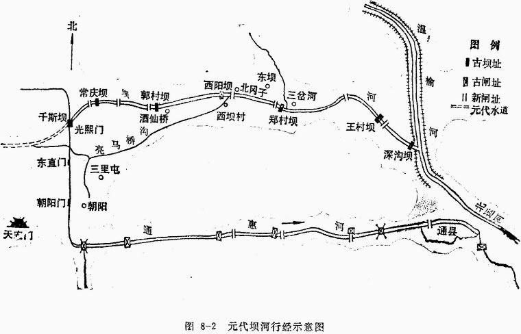 元代阜通河行徑示意圖