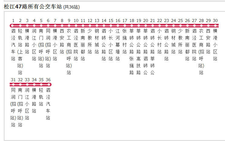 上海公交松江47路