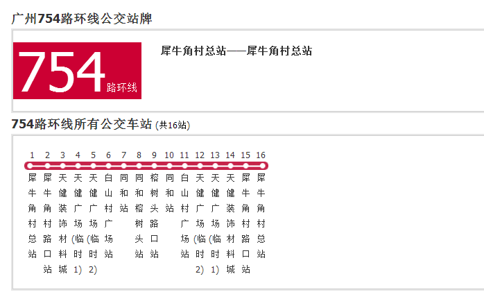 廣州公交754路環線