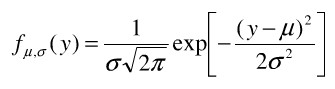 常態分配密度函式