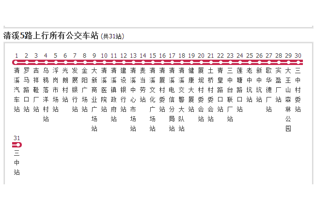 清溪公交5路