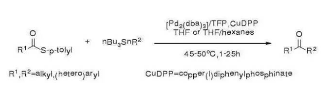 有機錫試劑和有機銦試劑和硫代酸酯進行偶聯