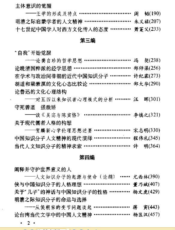 中國知識分子的人文精神