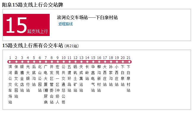 陽泉公交15路支線