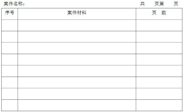 重大稅務案件審理案卷交接單