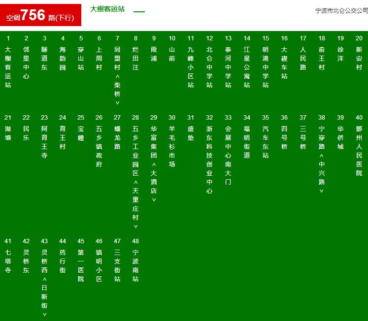 寧波公交756路