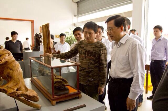 吳奇旺陪同江西省委書記強衛參觀作品