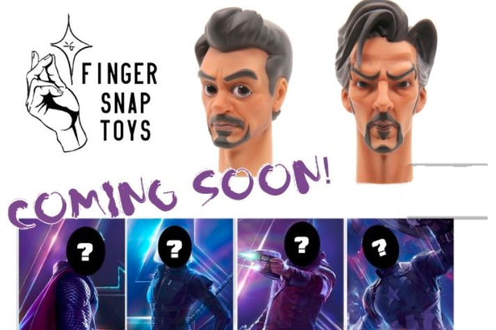 響指玩意Finger Snap toys 奇異博士/鋼鐵俠 1:6卡通頭雕