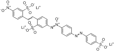 2-[2-（4-硝基-2-磺苯基）乙烯基]-5-[[4-[（4-磺苯基）偶氮]苯基]-O,N,N-氧偶氮基]-苯磺酸三鋰鹽