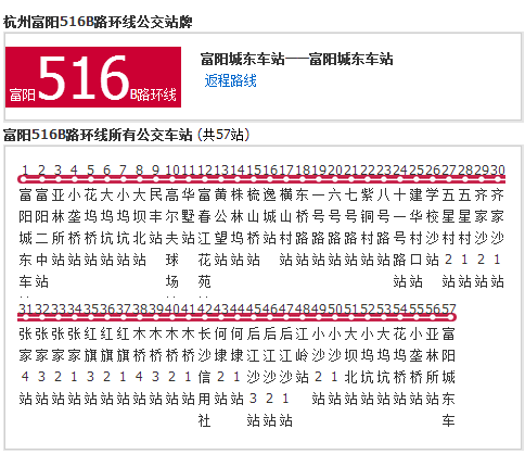 杭州富陽516B路環線