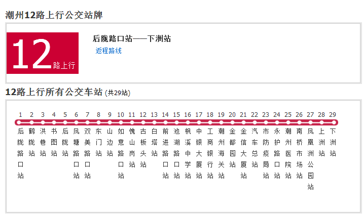 潮州公交12路