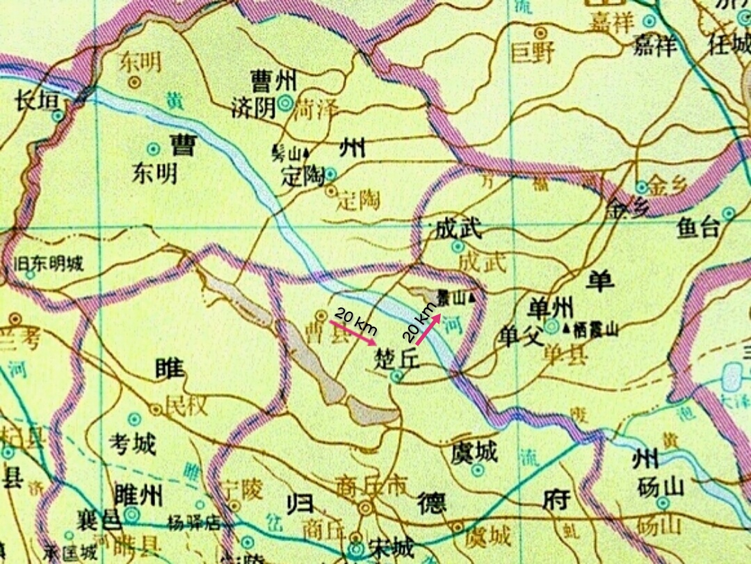 宋代地圖示注景山位置