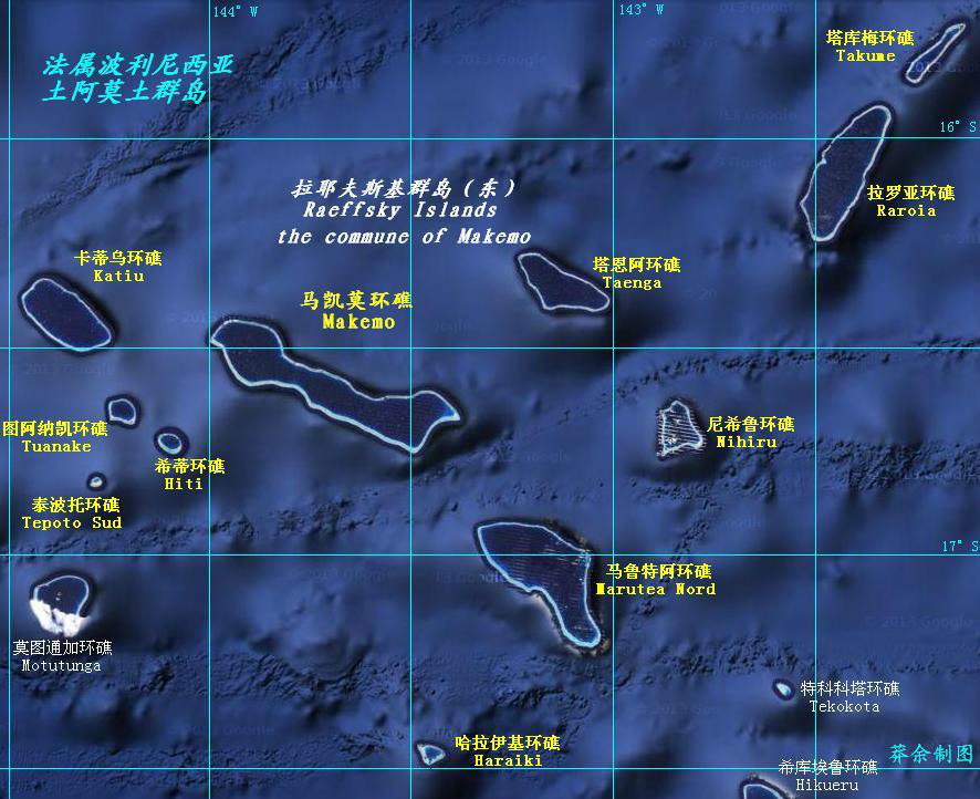 圖阿納凱環礁地理位置