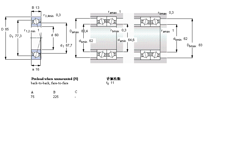 SKF 71912CE/HCP4A軸承