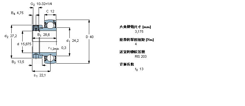 SKF YET203-010軸承