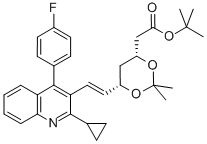 (4R,6S)-6-[[(1E)-2-環丙基-4-（4-氟苯基）-3-喹啉基]乙烯基]-2,2-二甲基-1,3-二氧六環-4-乙酸叔丁酯