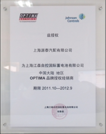 optima授權證書