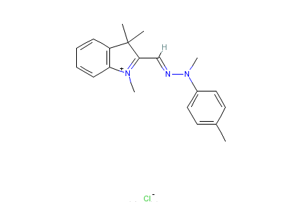 1,3,3-三甲基-2-[[甲基（4-甲基苯基）亞肼基]甲基]-3H-吲哚翁氯化物