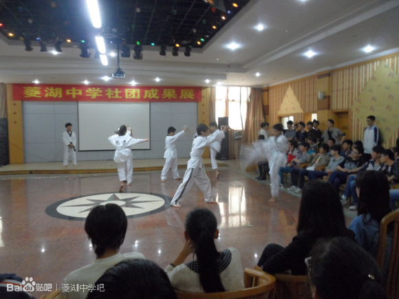 跆拳道社正在表演