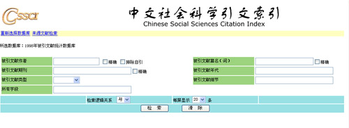 中文社會科學引文索引