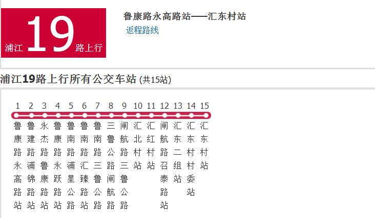 上海公交浦江19路