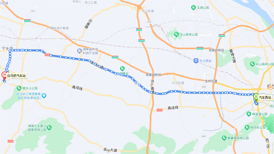 長沙公交寧鄉N809路