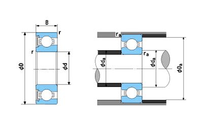 SKF7203AC軸承圖紙