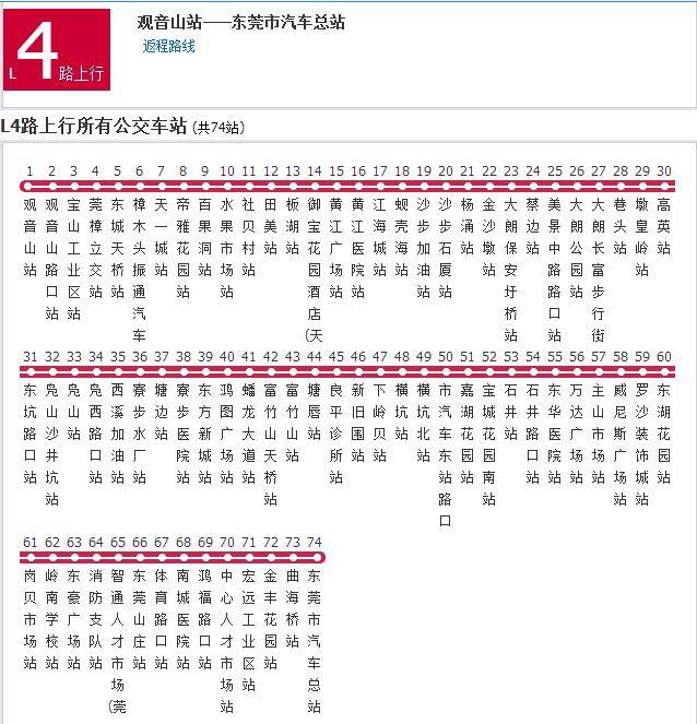 東莞公交L4路