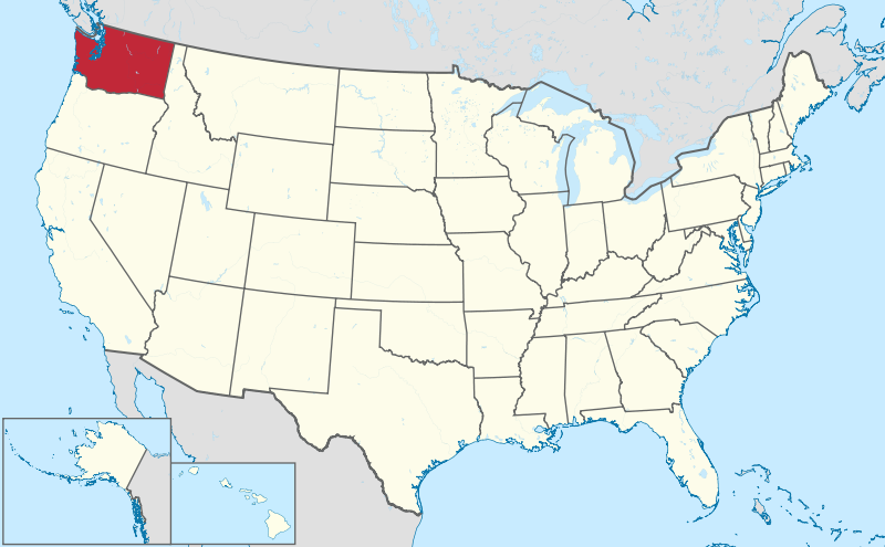華盛頓州在美國的位置