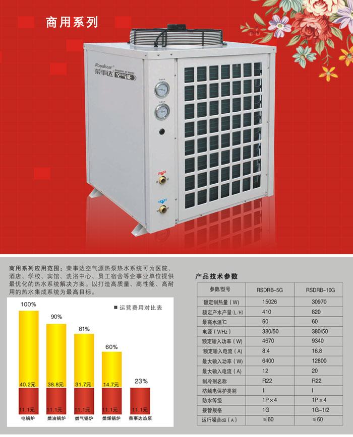 榮事達空氣能熱水器商用機