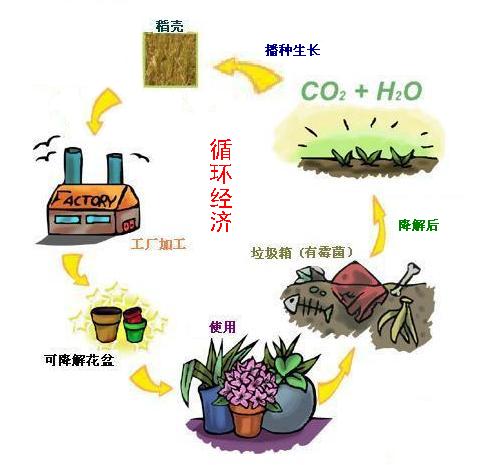 植物纖維花盆生物降解圖解