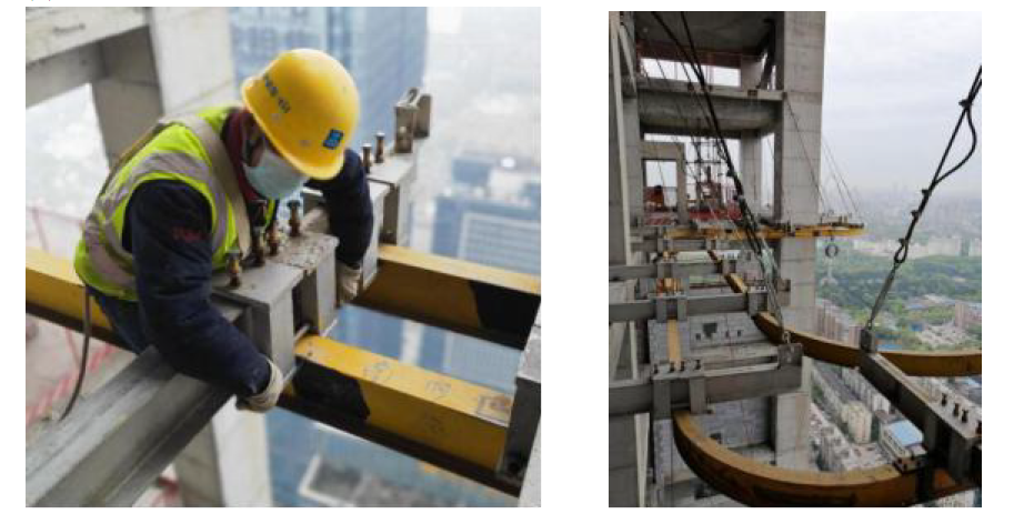 一種超高層幕牆安裝環形雙軌道吊裝施工工法