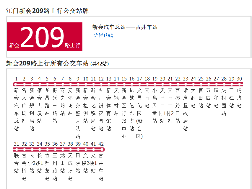 新會公交209路