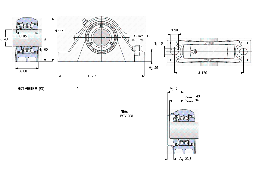 SKF SYNT40F軸承