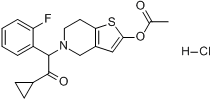 2-[2-（乙醯氧基）-6,7-二氫噻吩並[3,2-C]吡啶-5(4H)-基]-1-環丙基-2-（2-氟苯基）乙酮鹽酸鹽