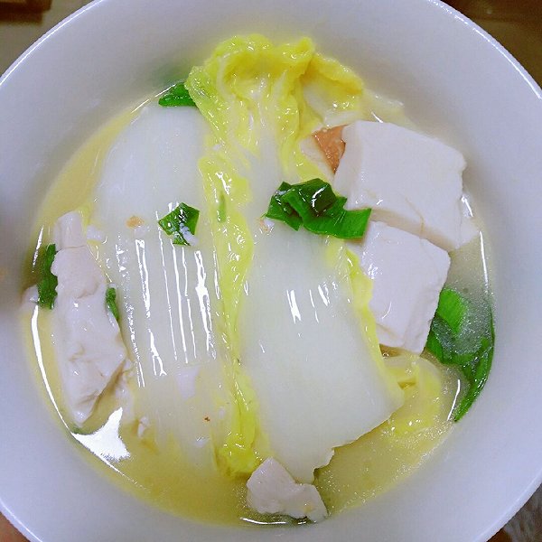 娃娃菜豆腐湯