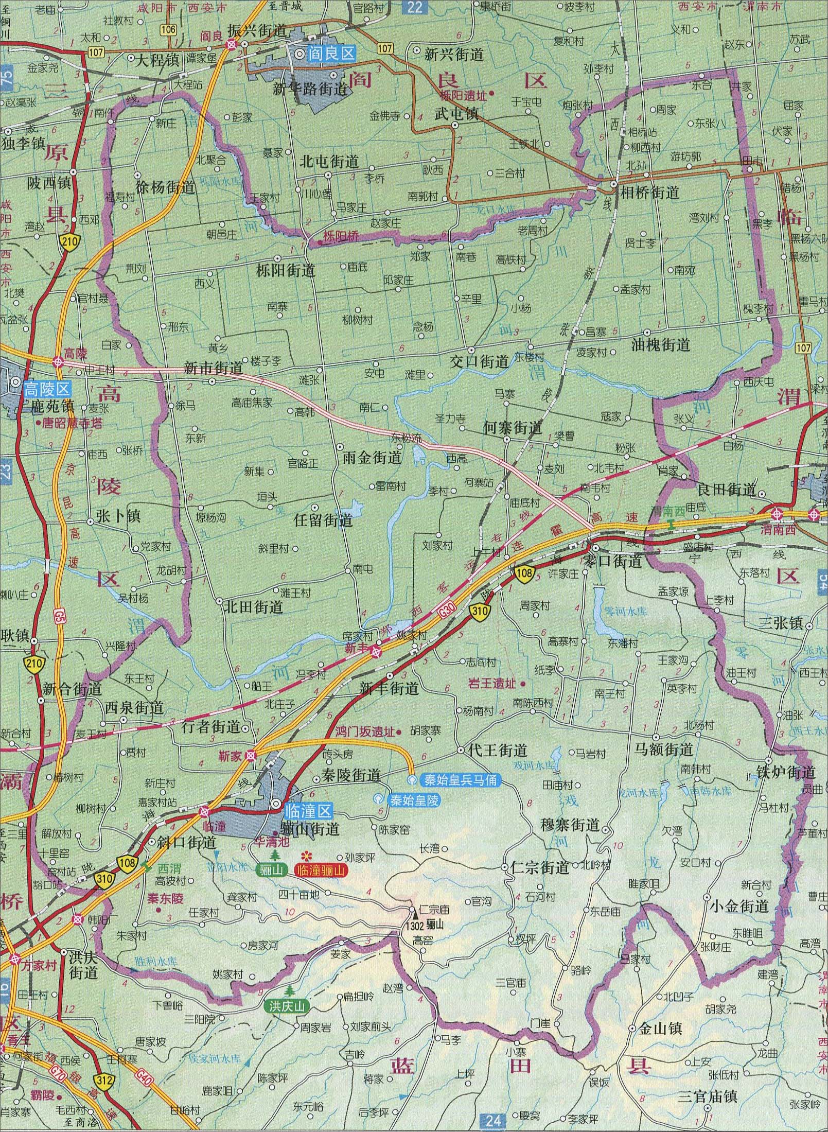 臨潼區地圖