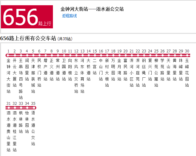 天津公交656路