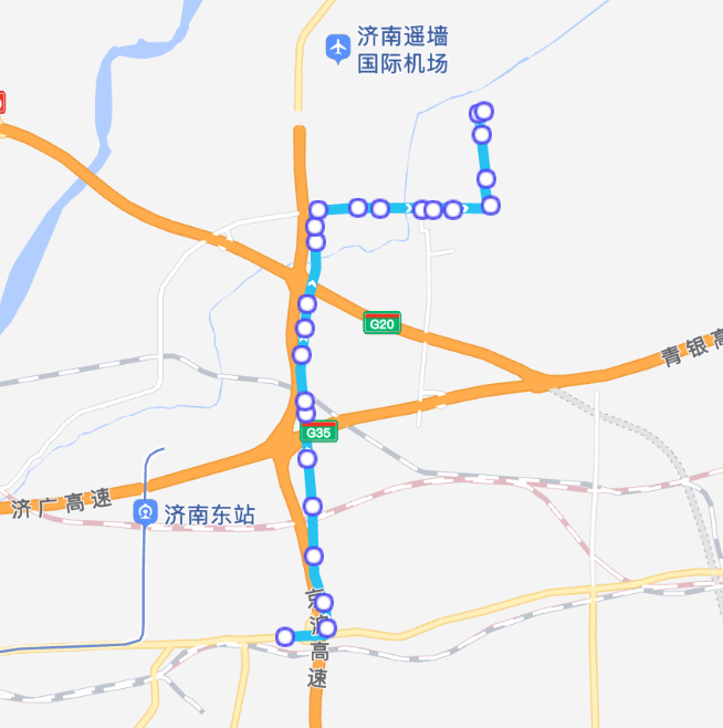 濟南公交B328路路線圖